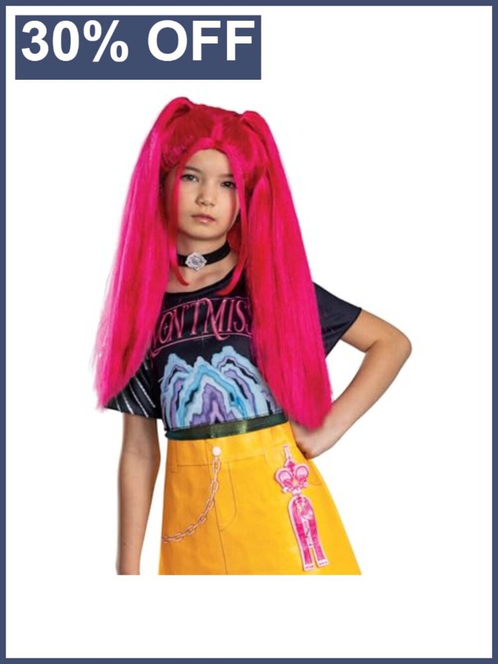 K-Pop Demon Hunters Mira Wig Costume Accessory Child Size Cosplay Halloween